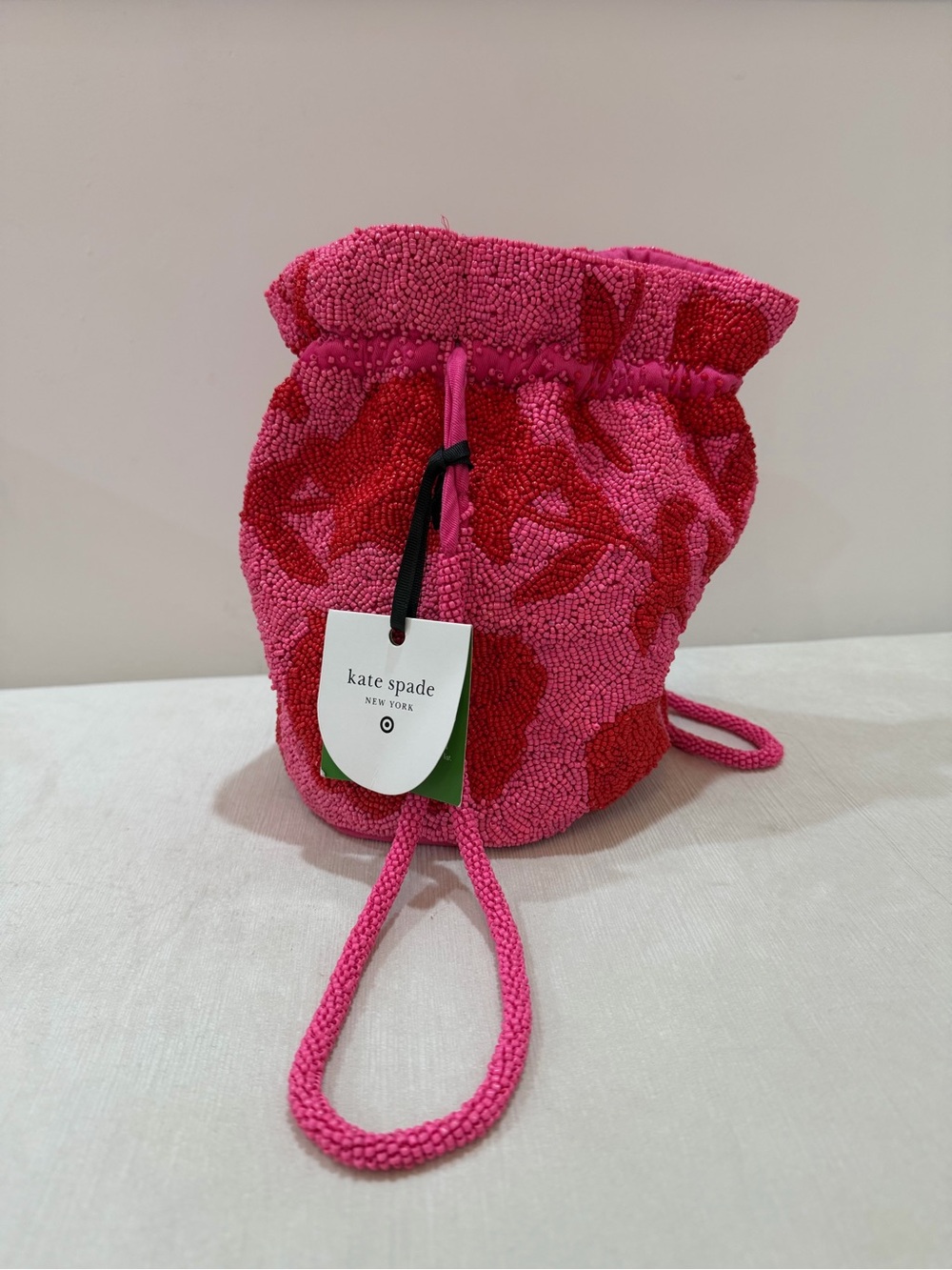 kate spade Pink and Red Beaded Tote